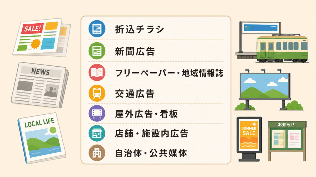 松山市で使えるオフライン広告の種類