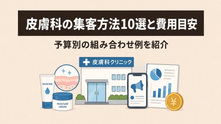 皮膚科の集客方法10選と費用目安|予算別の組み合わせ例を紹介の画像