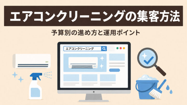 エアコンクリーニングの集客方法｜予算別の進め方と運用ポイントの画像