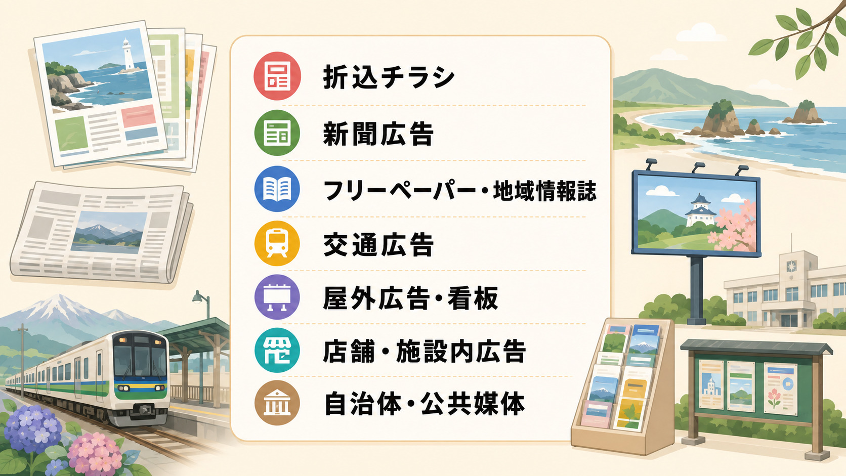 上越市で使えるオフライン広告の種類
