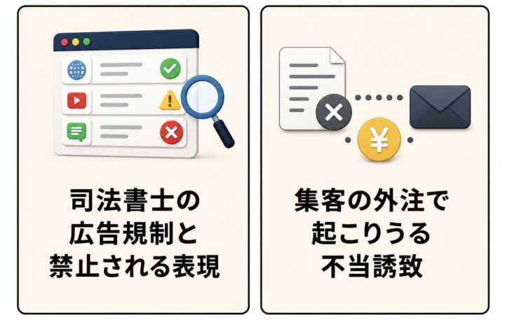 司法書士が広告で集客する際の注意点