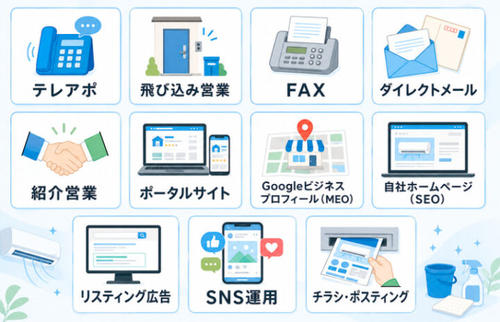 エアコンクリーニングの営業方法11選