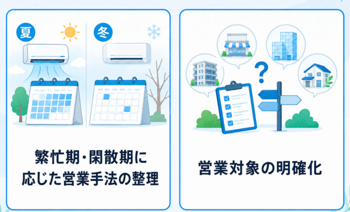 エアコンクリーニングの営業で確認したい主な課題
